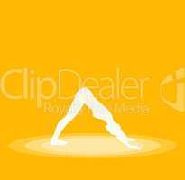 Yoga Pose Symbol - Gelb 03