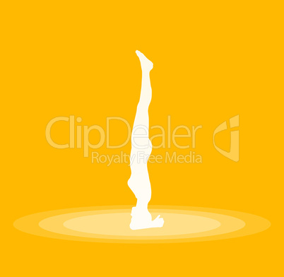 Yoga Pose Symbol - Gelb 05