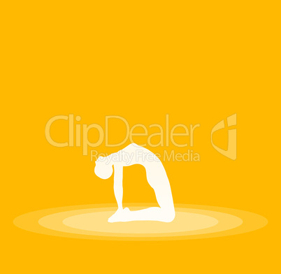 Yoga Pose Symbol - Gelb 08