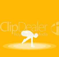 Yoga Pose Symbol - Gelb 10