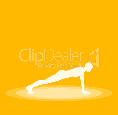 Yoga Pose Symbol - Gelb 11