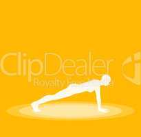 Yoga Pose Symbol - Gelb 11