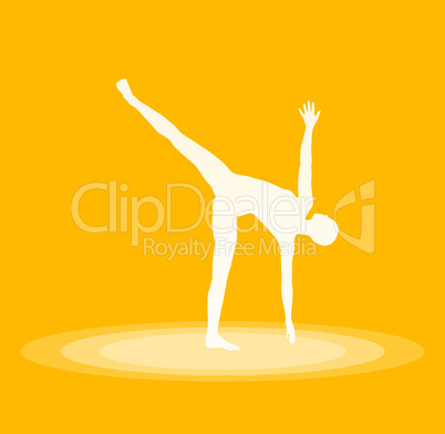 Yoga Pose Symbol - Gelb 12