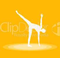 Yoga Pose Symbol - Gelb 12