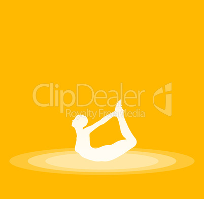 Yoga Pose Symbol - Gelb 13