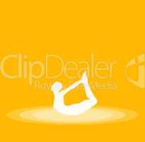 Yoga Pose Symbol - Gelb 13