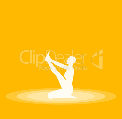 Yoga Pose Symbol - Gelb 14