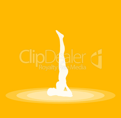 Yoga Pose Symbol - Gelb 16