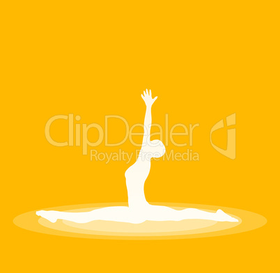 Yoga Pose Symbol - Gelb 17