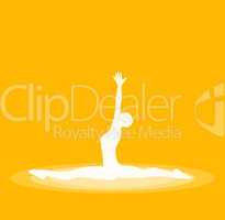 Yoga Pose Symbol - Gelb 17