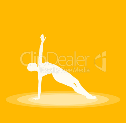 Yoga Pose Symbol - Gelb 22