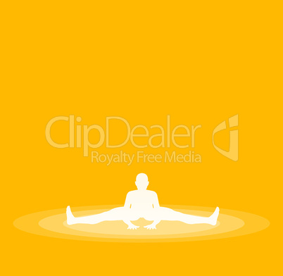 Yoga Pose Symbol - Gelb 27