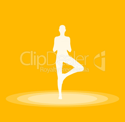 Yoga Pose Symbol - Gelb 31