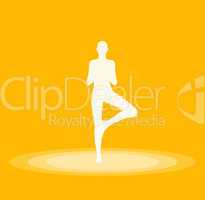 Yoga Pose Symbol - Gelb 31