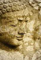 Altes Foto - Der Stein Buddha