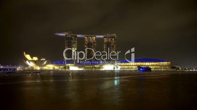 Singapore Marina Bay at night zoom