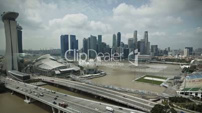 Singapore Marina Bay Aerial view