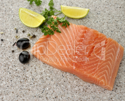 Raw Salmon Fillet