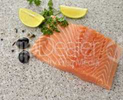 Raw Salmon Fillet