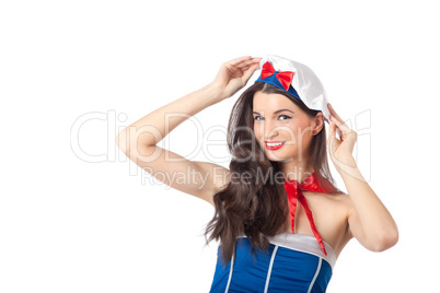 Portrait of a sexy sailor woman