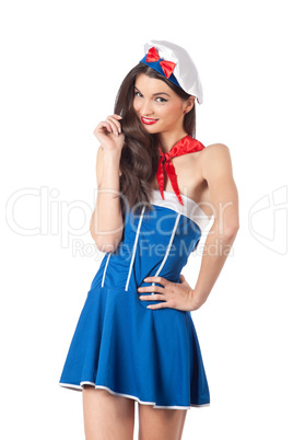 Attractive sailor woman