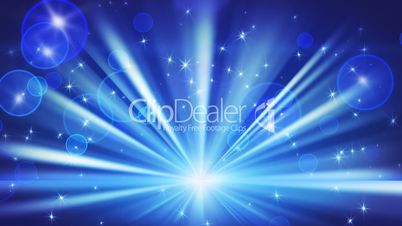lights and shining stars blue loop background