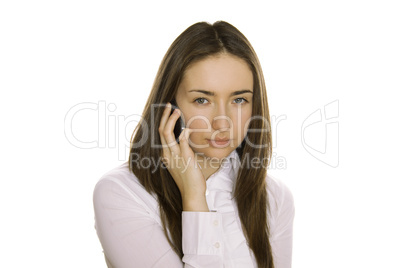 Attractive business woman talking on the phone