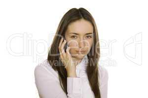 Attractive business woman talking on the phone
