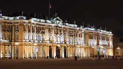 St Petersburg, The Hermitage Museum at night