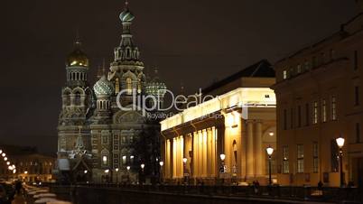 St Petersburg, The Savior on the Spilled Blood at night