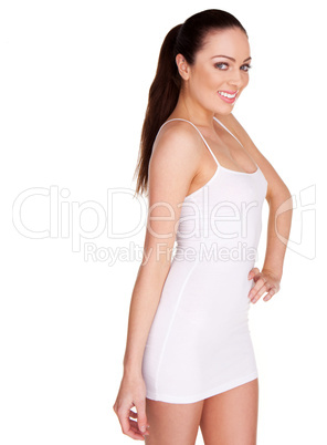 Sexy Woman In Short Summer Dress