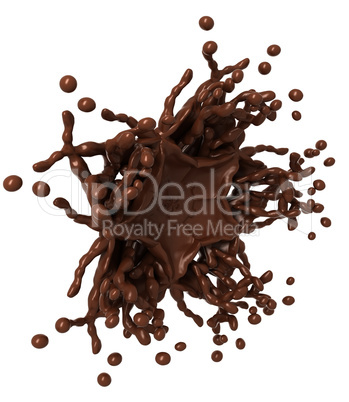 Hot chocolate Splashes: Liquid shape with drops