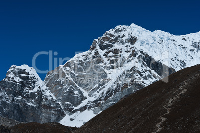 Mountain Peaks not far Everest base camp