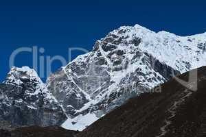 Mountain Peaks not far Everest base camp