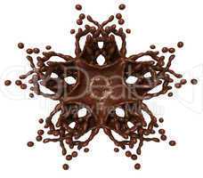 Star Splash: Liquid chocolate with drops