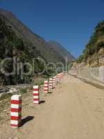 Nearly finished new road from Nepal to Tibet