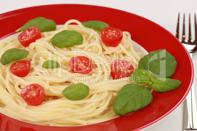 Teller mit Spaghetti