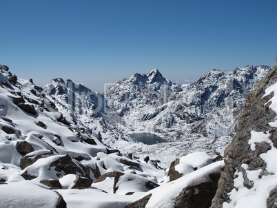 Cold autumn day in the Himalayas