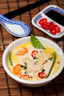 Thailändische Tom Kha Gai Suppe