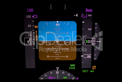 Flight deck: instrument panel.