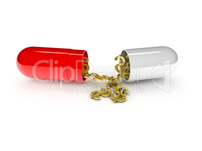 high costs of expensive medication concept