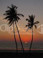 Sunset at Benaulim beach, Goa