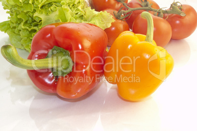 vegetables pepper and tomato