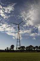 Windkraftanlage in Bad Iburg im Osnabrücker Land, Niedersachsen