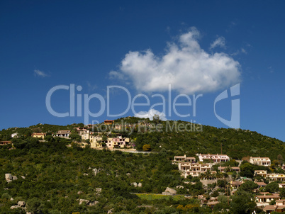 Blick auf die Ortschaft Costa Rei, Sardinien