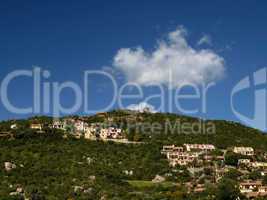 Blick auf die Ortschaft Costa Rei, Sardinien