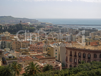 Cagliari, Blick von der Altstadt Castello auf die Hauptstadt Sardiniens