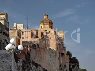 Kuppel der Kathedrale im Stadtviertel Castello, Sardinien