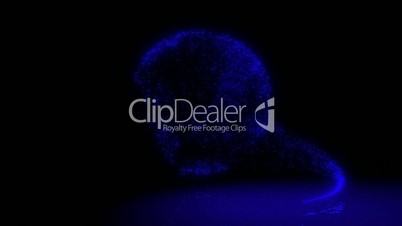 Partikelzauber - Erdball Rotation Blau Violett
