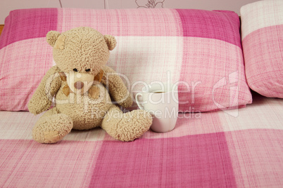 Teddy Bear in Bed